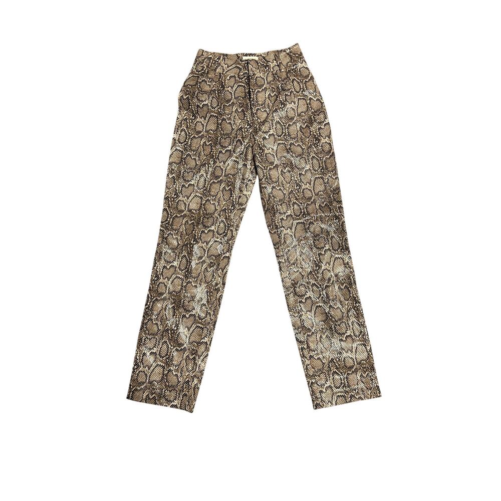 Small Ronny Kobo Marley snakeskin pants high waisted glam edgy sexy